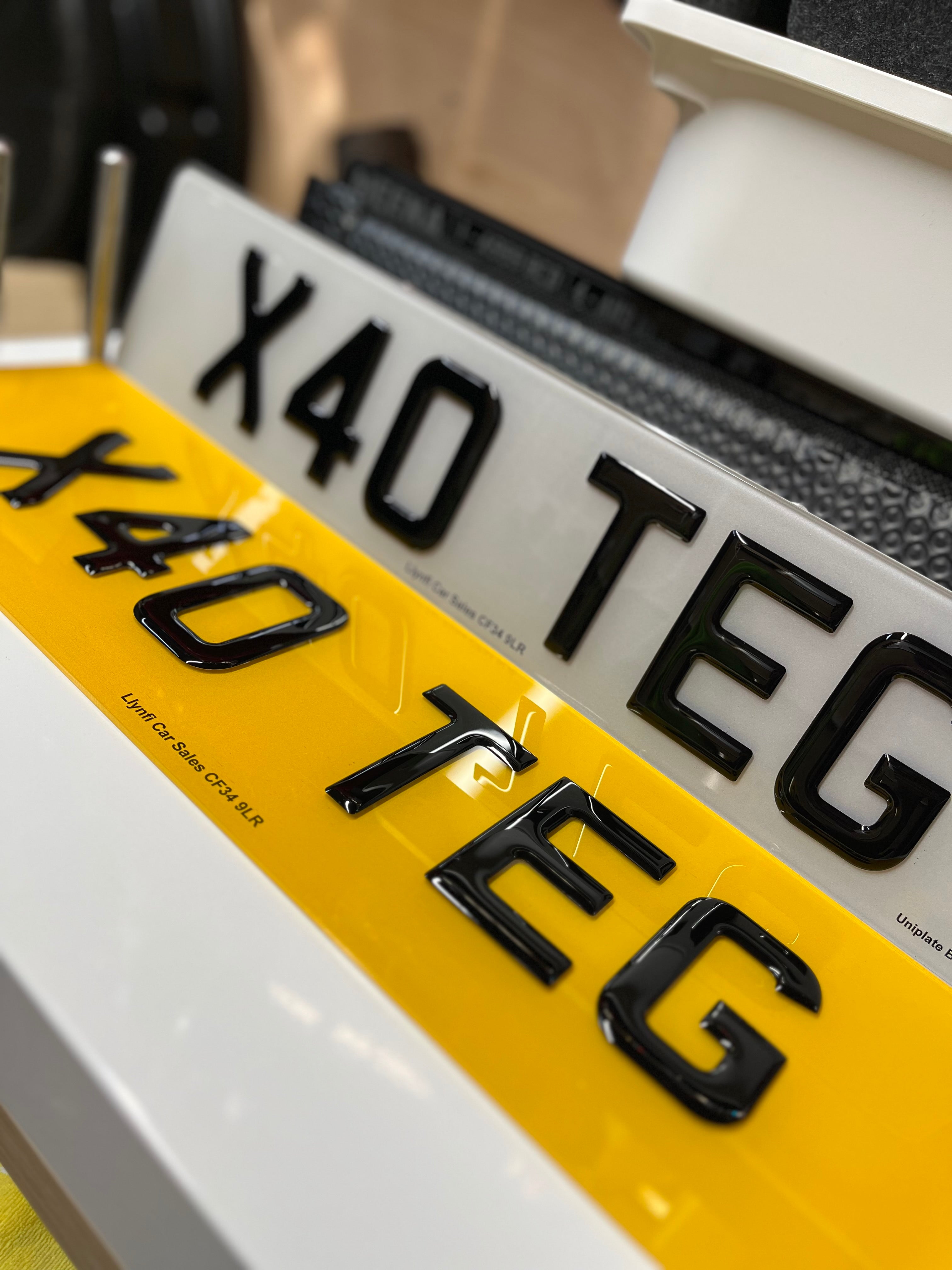 3D Number Plates